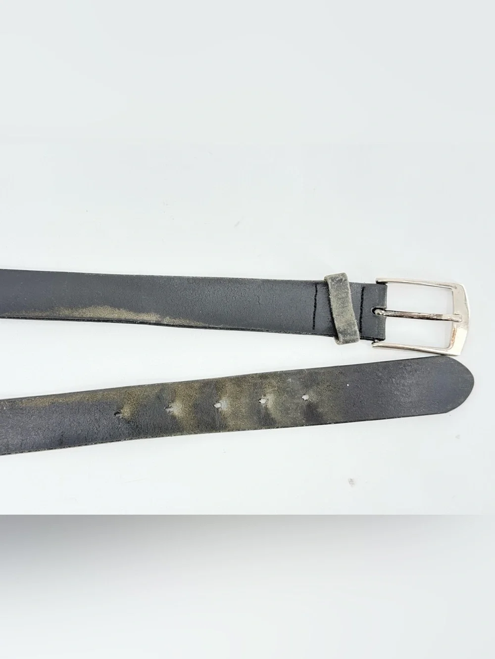Vintage Men’s Black Leather Belt Made in Italy Casual 90s Y2K 40